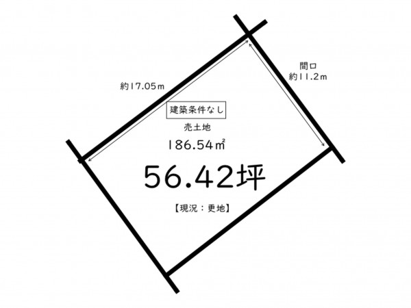 鹿児島市武岡、土地の間取り画像です