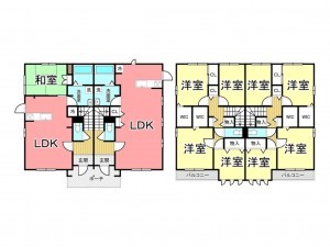 鹿児島市城西、中古一戸建ての間取り画像です