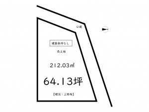 鹿児島市常盤、土地の間取り画像です