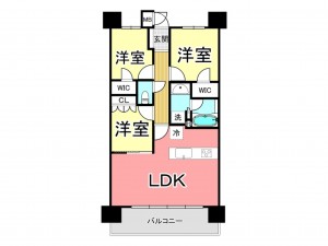 鹿児島市上荒田町、マンションの間取り画像です