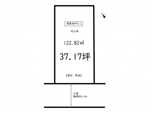 鹿児島市紫原、土地の間取り画像です