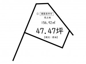 鹿児島市西陵、土地の間取り画像です