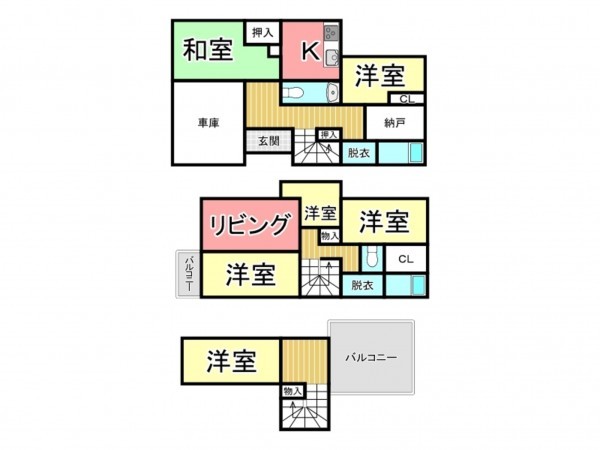 鹿児島市新照院町、中古一戸建ての間取り画像です