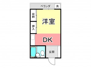 鹿児島市新照院町、マンションの間取り画像です