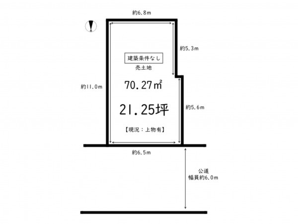 鹿児島市西田、土地の間取り画像です