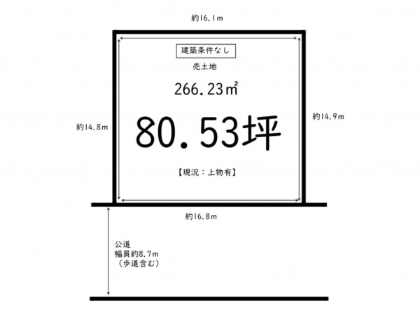鹿児島市西陵、土地の間取り画像です