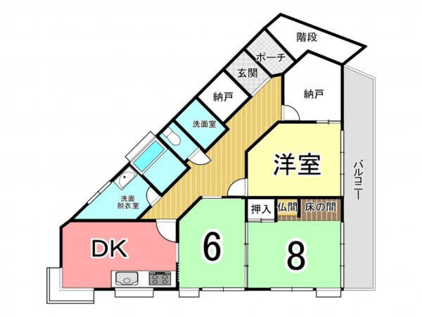 鹿児島市永吉、中古一戸建ての間取り画像です