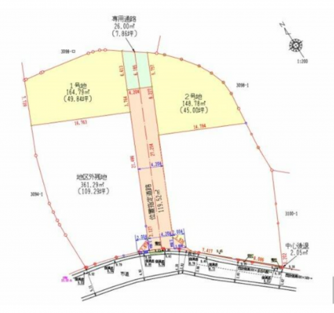 鹿児島市原良、土地の間取り画像です