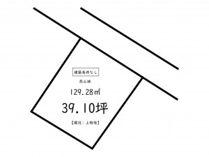 鹿児島市田上、土地の間取り画像です