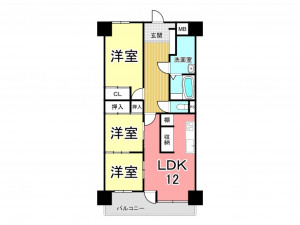 鹿児島市城西、マンションの間取り画像です