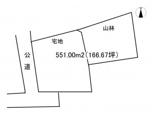 茅野市湖東、土地の間取り画像です