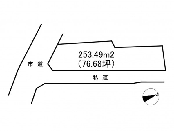 諏訪市、土地の間取り画像です