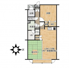 茅野市北山、マンションの間取り画像です