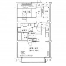 茅野市北山、マンションの間取り画像です