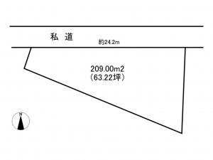 諏訪郡原村南原、土地の間取り画像です