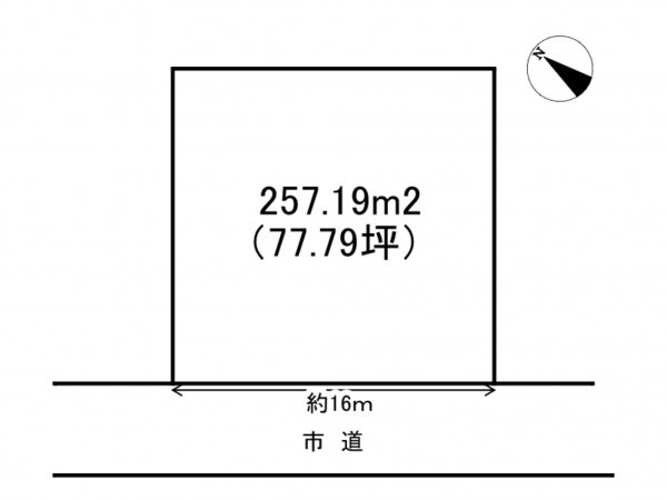 茅野市中大塩、土地の間取り画像です