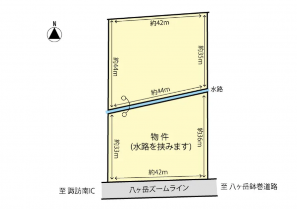 諏訪郡原村、土地の間取り画像です