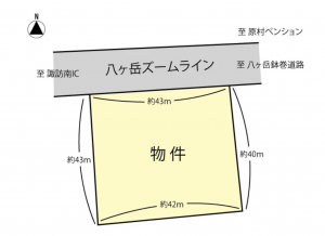 諏訪郡原村、土地の間取り画像です