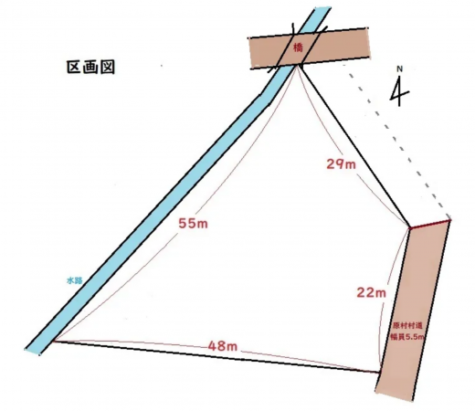 諏訪郡原村、土地の間取り画像です