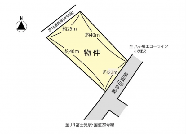 諏訪郡富士見町、土地の間取り画像です