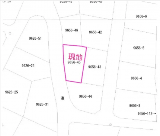 諏訪郡富士見町落合、土地の間取り画像です
