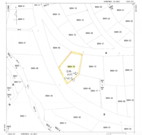 諏訪郡富士見町落合、土地の間取り画像です