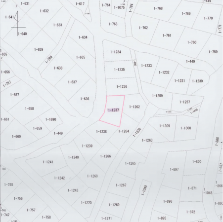 諏訪郡富士見町立沢、土地の間取り画像です