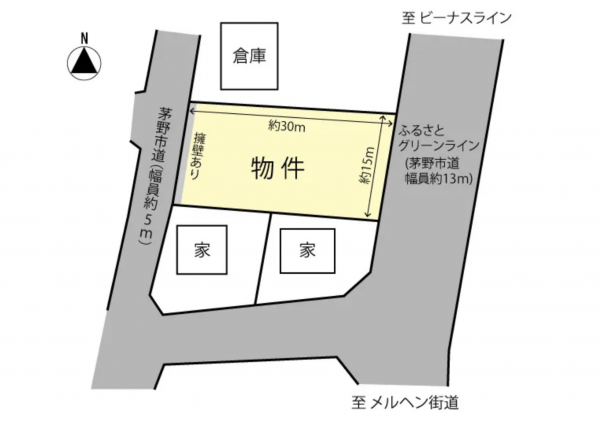 茅野市中大塩、土地の間取り画像です