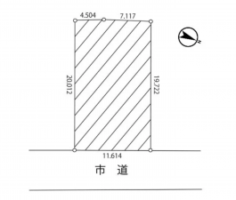 諏訪市、土地の間取り画像です