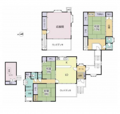 茅野市北山、中古一戸建ての間取り画像です