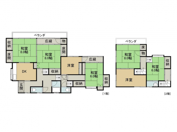 諏訪郡下諏訪町東町下、中古一戸建ての間取り画像です