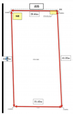 茅野市豊平、土地の間取り画像です