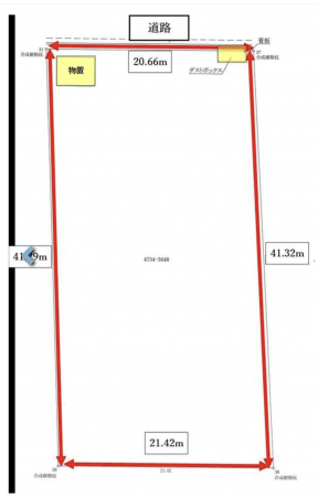 茅野市豊平、土地の間取り画像です
