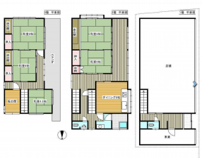諏訪郡下諏訪町緑町、中古一戸建ての間取り画像です
