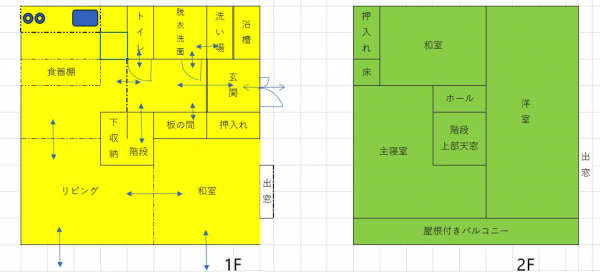 諏訪郡下諏訪町、中古一戸建ての間取り画像です