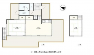 茅野市北山、中古一戸建ての間取り画像です