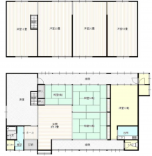 茅野市米沢、中古一戸建ての間取り画像です