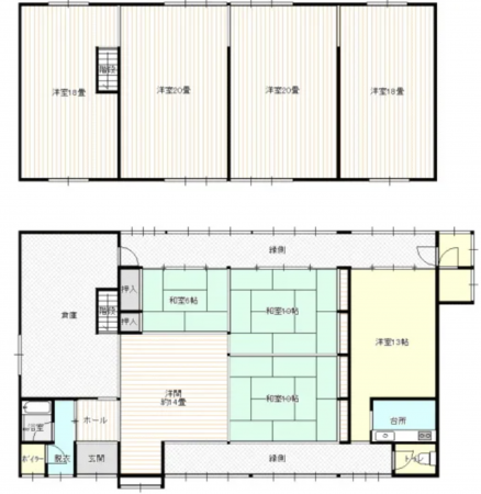 茅野市米沢、中古一戸建ての間取り画像です