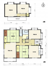 茅野市玉川、中古一戸建ての間取り画像です