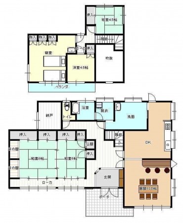 茅野市玉川、中古一戸建ての間取り画像です