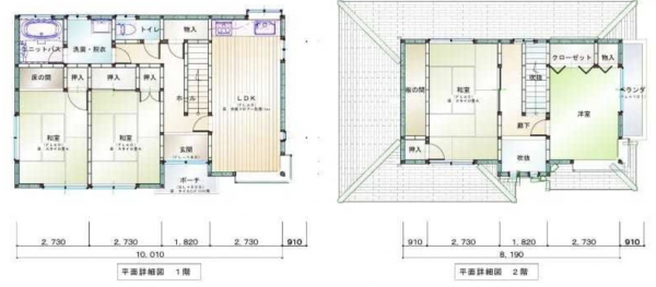 諏訪市、中古一戸建ての間取り画像です