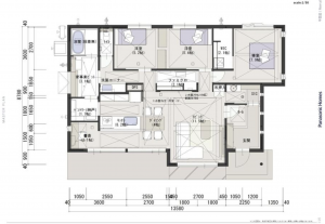 茅野市宮川、新築一戸建ての間取り画像です