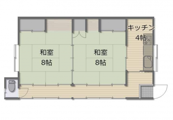茅野市北山、中古一戸建ての間取り画像です