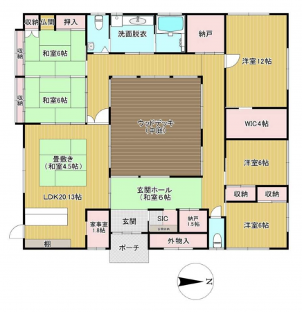 諏訪郡原村中新田、中古一戸建ての間取り画像です