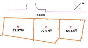 諏訪市、土地の間取り画像です