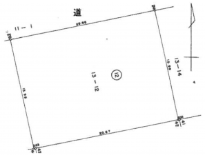茅野市中大塩、土地の間取り画像です