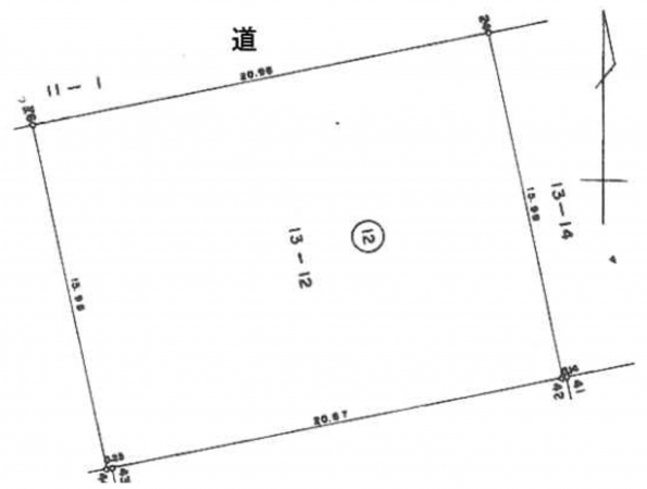 茅野市中大塩、土地の間取り画像です