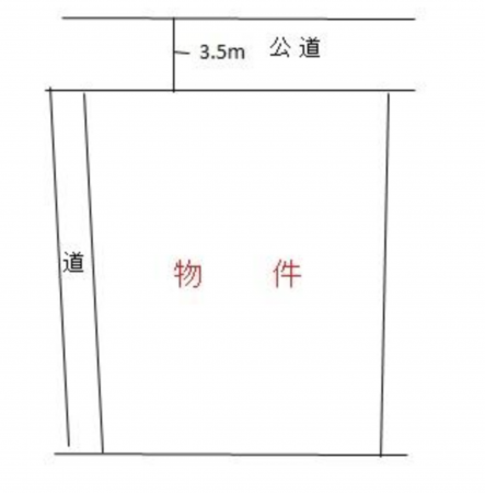 諏訪郡原村、土地の間取り画像です