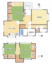 諏訪郡下諏訪町町屋敷、中古一戸建ての間取り画像です