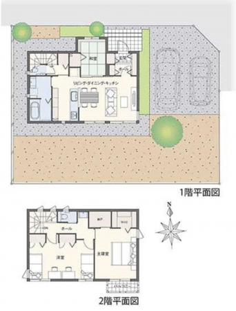 諏訪郡下諏訪町、中古一戸建ての間取り画像です
